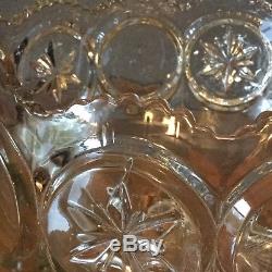 Tiffin-Franciscan Moon & Stars Pattern Punch Bowl with 12 Cups