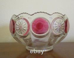 Tiffin Franciscan, Punch Bowl Set Moon and Star Ruby Flash (10 pieces)