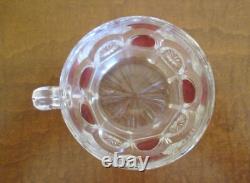 Tiffin Franciscan, Punch Bowl Set Moon and Star Ruby Flash (10 pieces)