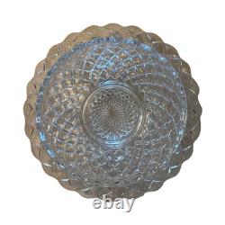 Tiffin Franciscan Williamsburg Clear Glass Punch Bowl with Monumental Underplate
