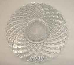 Tiffin Franciscan Williamsburg Diamond Glass Punch Bowl Ladle Torte Plate Cups