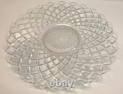 Tiffin Franciscan Williamsburg Diamond Glass Punch Bowl Ladle Torte Plate Cups