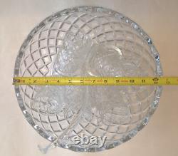 Tiffin Franciscan Williamsburg Diamond Glass Punch Bowl Ladle Torte Plate Cups