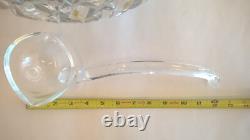 Tiffin Franciscan Williamsburg Diamond Glass Punch Bowl Ladle Torte Plate Cups