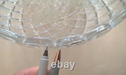 Tiffin Franciscan Williamsburg Diamond Glass Punch Bowl Ladle Torte Plate Cups