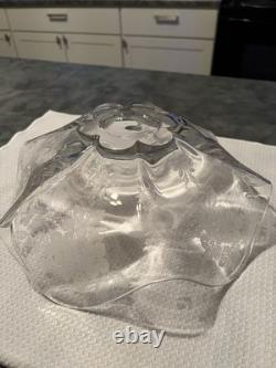 Tiffin Glass Company Vintage Punch Bowl And Stemware Sets, Strawberry Etch #173