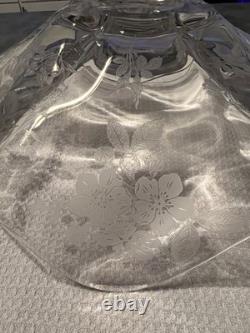Tiffin Glass Company Vintage Punch Bowl And Stemware Sets, Strawberry Etch #173