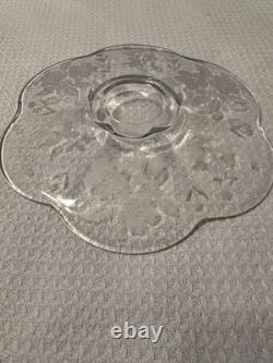 Tiffin Glass Company Vintage Punch Bowl And Stemware Sets, Strawberry Etch #173