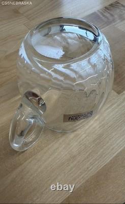 Toscany Clear Glass Vintage 10 Piece Hand Blown Romania Punch Bowl Set