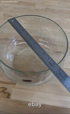 Toscany Clear Glass Vintage 10 Piece Hand Blown Romania Punch Bowl Set