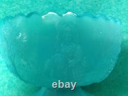 U. S. Glass Company Child's Little Red Riding Hood Punch Bowl Blue