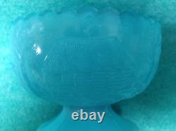 U. S. Glass Company Child's Little Red Riding Hood Punch Bowl Blue