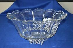 U S Glass Galloway Glass Punch Bowl Set #15086