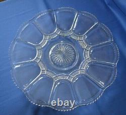 U S Glass Galloway Glass Punch Bowl Set #15086