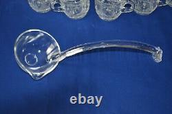 U S Glass Galloway Glass Punch Bowl Set #15086