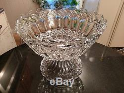 UBER RARE Antique Gorgeous 18 Cup Punch Bowl on Base Rarest i have