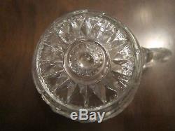 US Glass Slewed Horseshoe Punch Bowl Pedestal Base, Underplate, 12 Cups