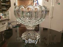 Uber Rare Possible Prototype Pressed Glass Punch Bowl on Base