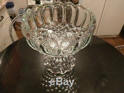 Uber Rare Possible Prototype Pressed Glass Punch Bowl on Base