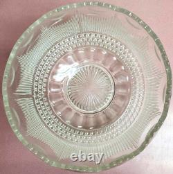 VINTAGE 1910 Manhattan E. A. P. G Bullseye Pressed Glass Huge Punch Bowl HTF