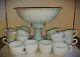 VINTAGE 1941 American 18 Piece Thatcher McKee Concord Milk Glass Punch Bowl Set