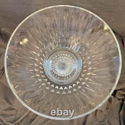 VINTAGE Anchor Hocking Clear Glass Punch Bowl & Glasses SET Service For 8 MCM