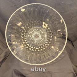 VINTAGE Anchor Hocking Clear Glass Punch Bowl & Glasses SET Service For 8 MCM