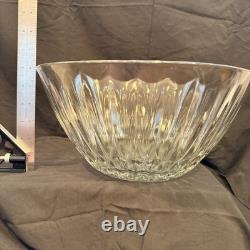 VINTAGE Anchor Hocking Clear Glass Punch Bowl & Glasses SET Service For 8 MCM
