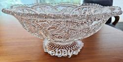 VINTAGE CRYSTAL PUNCH BOWL Beautiful! 12inch