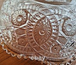 VINTAGE CRYSTAL PUNCH BOWL Beautiful! 12inch