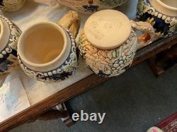VINTAGE GERMAN PUNCH BOWL SET WITH CASTLE DESIGN 10 Cups