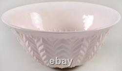 VINTAGE JEANETTE PINK MILK GLASS Punch Bowl with 28 Cups Set