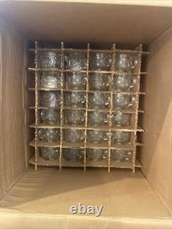 VINTAGE LE SMITH GLASS DAISY & HOBSTAR BUTTON PUNCH BOWL With 24 CUPS