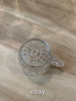 VINTAGE LE Smith Pinwheel Star Slewed Horseshoe Punch Bowl with Set 16 Cups