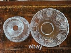 VINTAGE Waterford Crystal 2 Piece Punch Bowl 11 Ireland