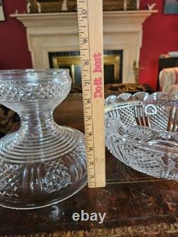 VINTAGE Waterford Crystal 2 Piece Punch Bowl 11 Ireland