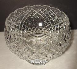VINTAGE Waterford Crystal HERITAGE Master Cutter Footed Punch Bowl 10