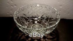 VINTAGE Waterford Crystal Master Cutter Footed Punch Bowl 10 Made in Ireland
