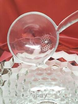 VINTAGE Whitehall Cube RUBY FLASHED Crystal Glass Punch Bowl 13 1/8 Elegant