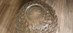 VTG 14 Fostoria Punch Bowl/Serving Bowl American Clear Block Geometric Cubist
