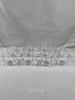 VTG Crystal Glass Aderia Adelex Ears of Wheat Etched Punch Bowl & 12 Glasses REA