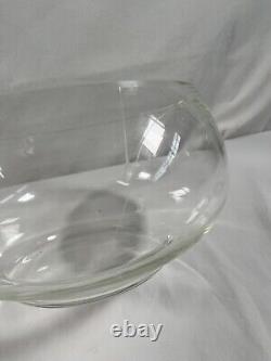 VTG Crystal Glass Aderia Adelex Ears of Wheat Etched Punch Bowl & 12 Glasses REA