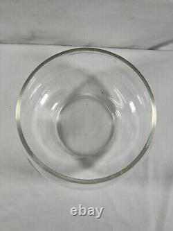 VTG Crystal Glass Aderia Adelex Ears of Wheat Etched Punch Bowl & 12 Glasses REA