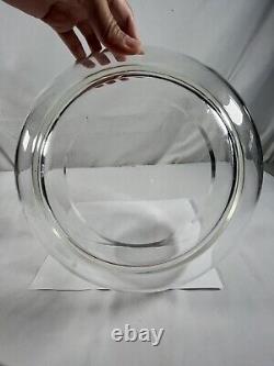 VTG Crystal Glass Aderia Adelex Ears of Wheat Etched Punch Bowl & 12 Glasses REA