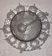 VTG Duncan Miller Clear Bubble Glass Hobnail Punch Bowl, Platter, Ladle, 10Cups