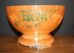 VTG FIRE KING EGG NOG PEACH LUSTER Punch Bowl Set 14 pieces NM