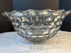 VTG FOSTORIA AMERICAN Glass PUNCH BOWL 18 WIDE 8 HIGH HUGE