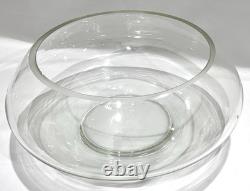 VTG Hand Blown Crystal PUNCH BOWL by Moderno Riekes Crisa-#7050 1 Piece