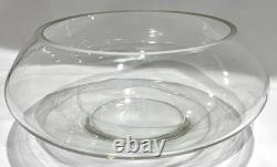 VTG Hand Blown Crystal PUNCH BOWL by Moderno Riekes Crisa-#7050 1 Piece