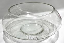 VTG Hand Blown Crystal PUNCH BOWL by Moderno Riekes Crisa-#7050 1 Piece